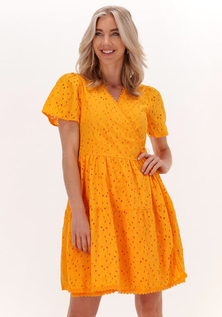 Oranje Y.A.S. Mini jurk YASLOHRI SS WRAP DRESS S. - large