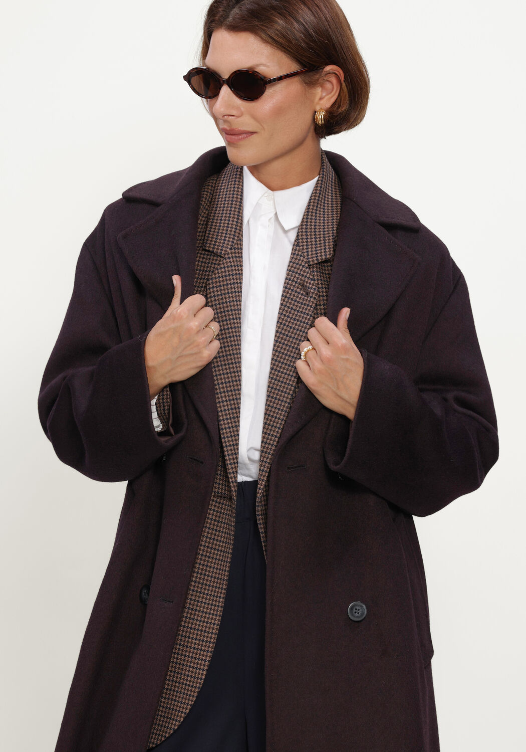 Bruine BEAUMONT Mantel MARIAH LONG COAT - large