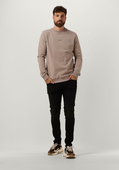 Taupe PUREWHITE Trui CREWNECK WITH FRONT PRINT AND BACK ARTWORK - large