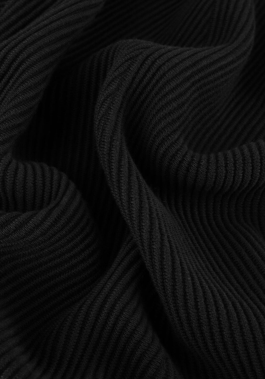 Zwarte CAST IRON Trui MOCK NECK COTTON MODAL MOCKNECK - large