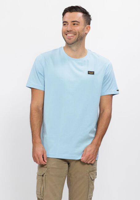 Lichtblauwe PME LEGEND T-shirt SHORT SLEEVE R-NECK GUYVER TEE - large