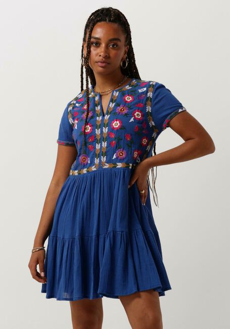 Blauwe LOUIZON Mini jurk ONTOP - large
