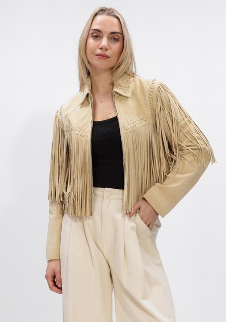 Gele IBANA Jassen JEEYA SUEDE - large