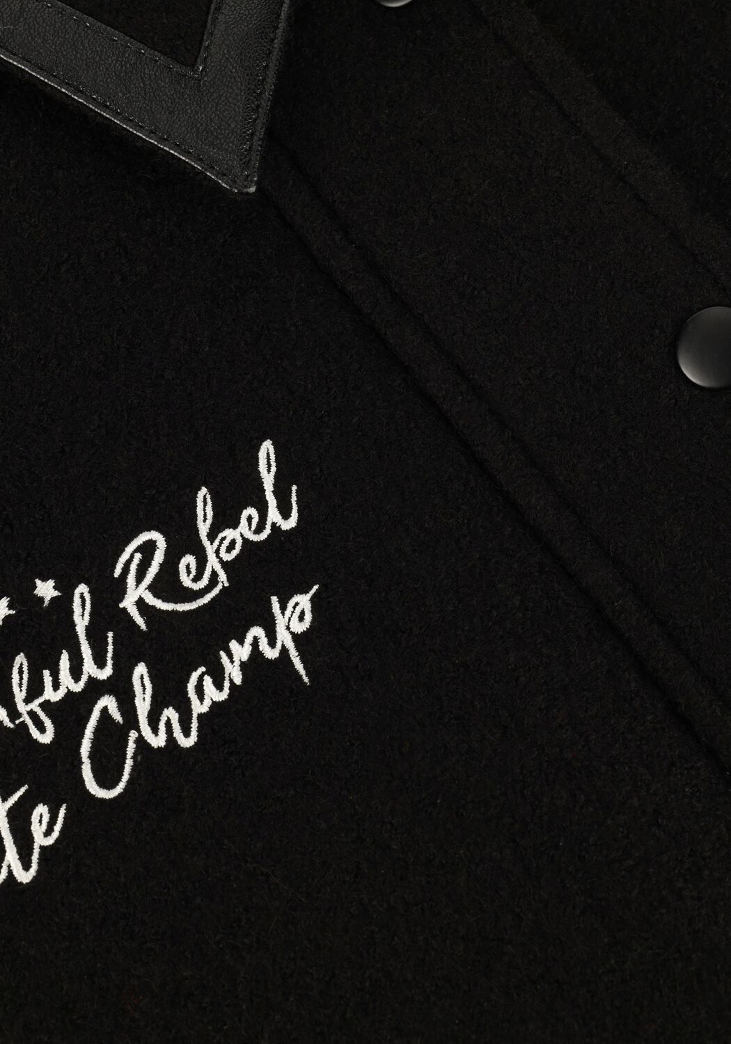 Zwarte COLOURFUL REBEL Jack CHARLEY BASEBALL JACKET - large