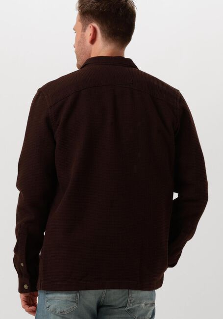 Bruine CAST IRON Casual overhemd LONG SLEEVE SHIRT SOLID REGULAR FIT - large