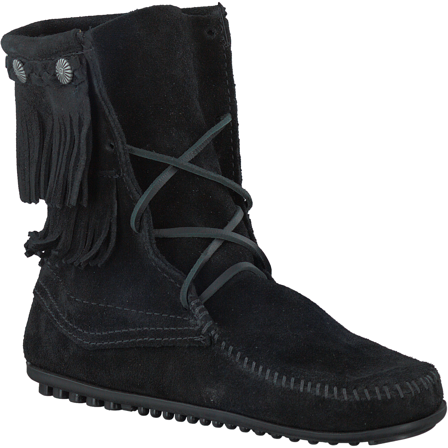 Zwarte MINNETONKA Enkellaarsjes 629 | Omoda Zwarte MINNETONKA Enkellaarsjes 629 | Omoda