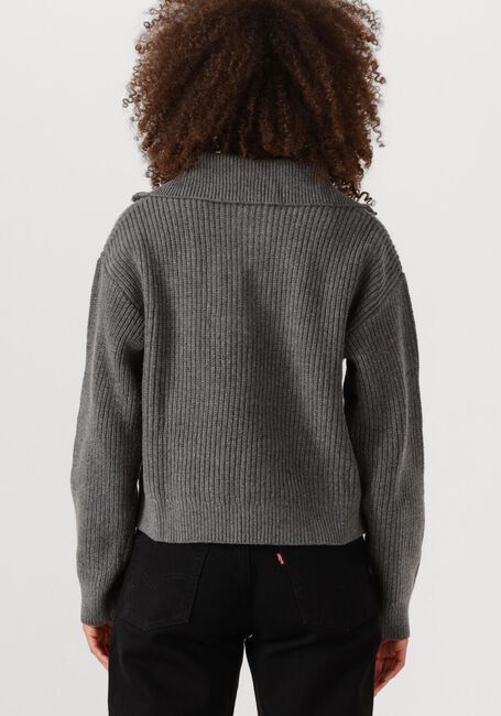 Grijze ENVII Trui ENWASHINGTON LS HALF ZIP KNIT 7284 - large