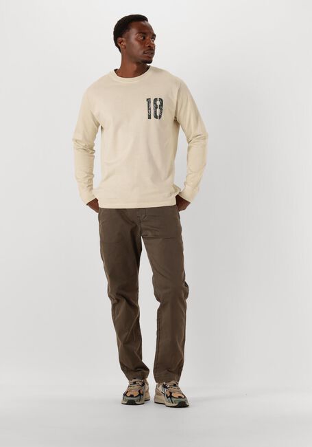 Beige BUTCHER OF BLUE T-shirt ARMY 18 BOB LOOSE TEE LS - large