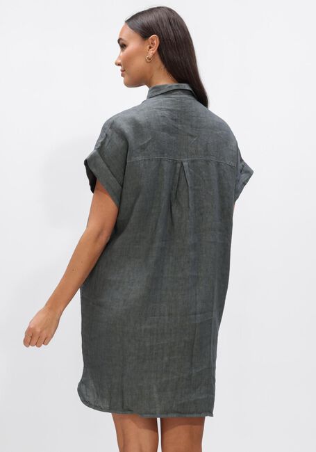 Donkergroene BY-BAR Mini jurk HELLA LINEN DRESS - large