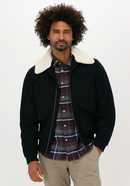 Blauwe SELECTED HOMME Jack SLHWARWICK WOOL BOMBER W - large