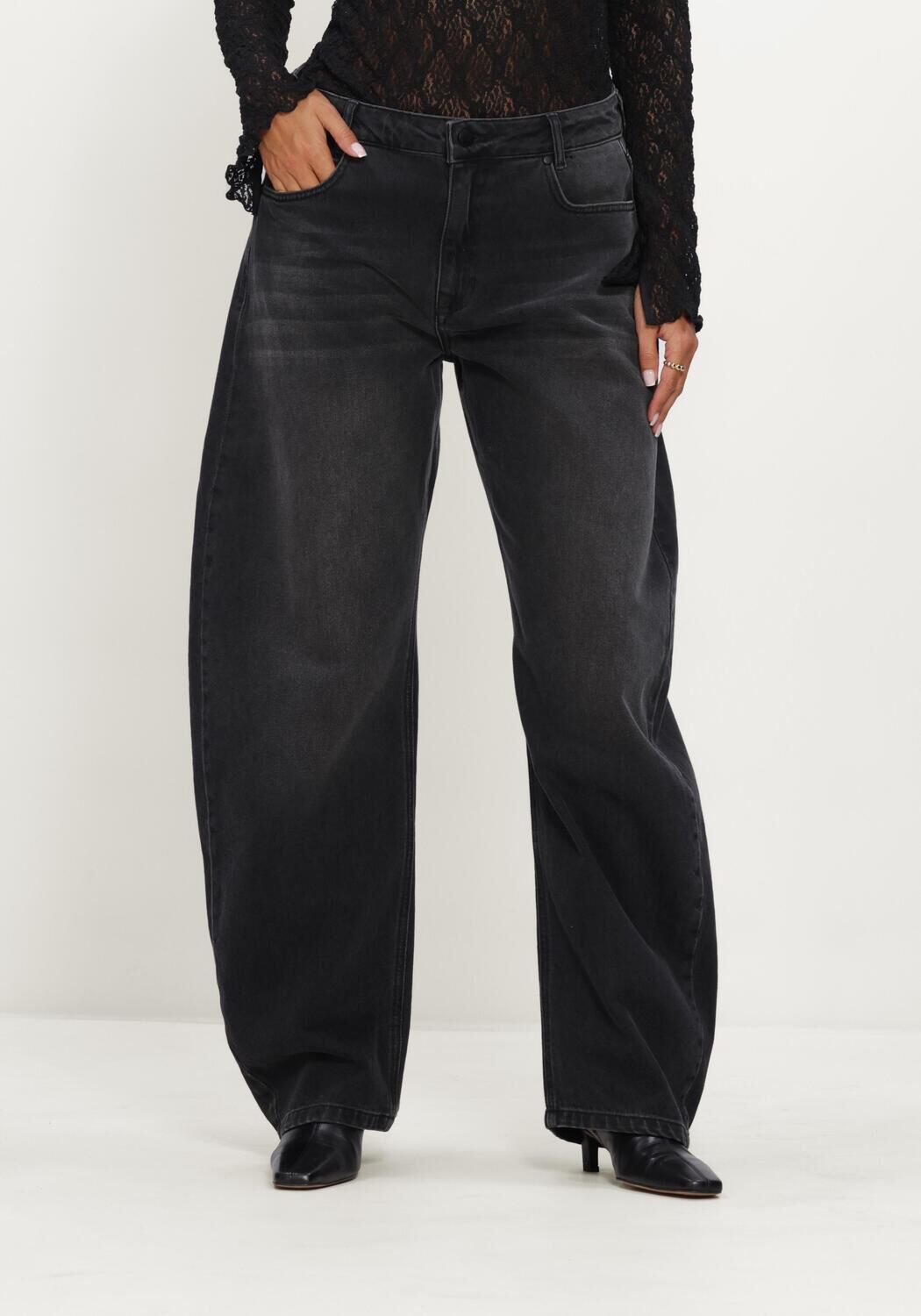 Antraciet MY ESSENTIAL WARDROBE Straight leg jeans JEANS BARREL MWREMMIE 139 - large