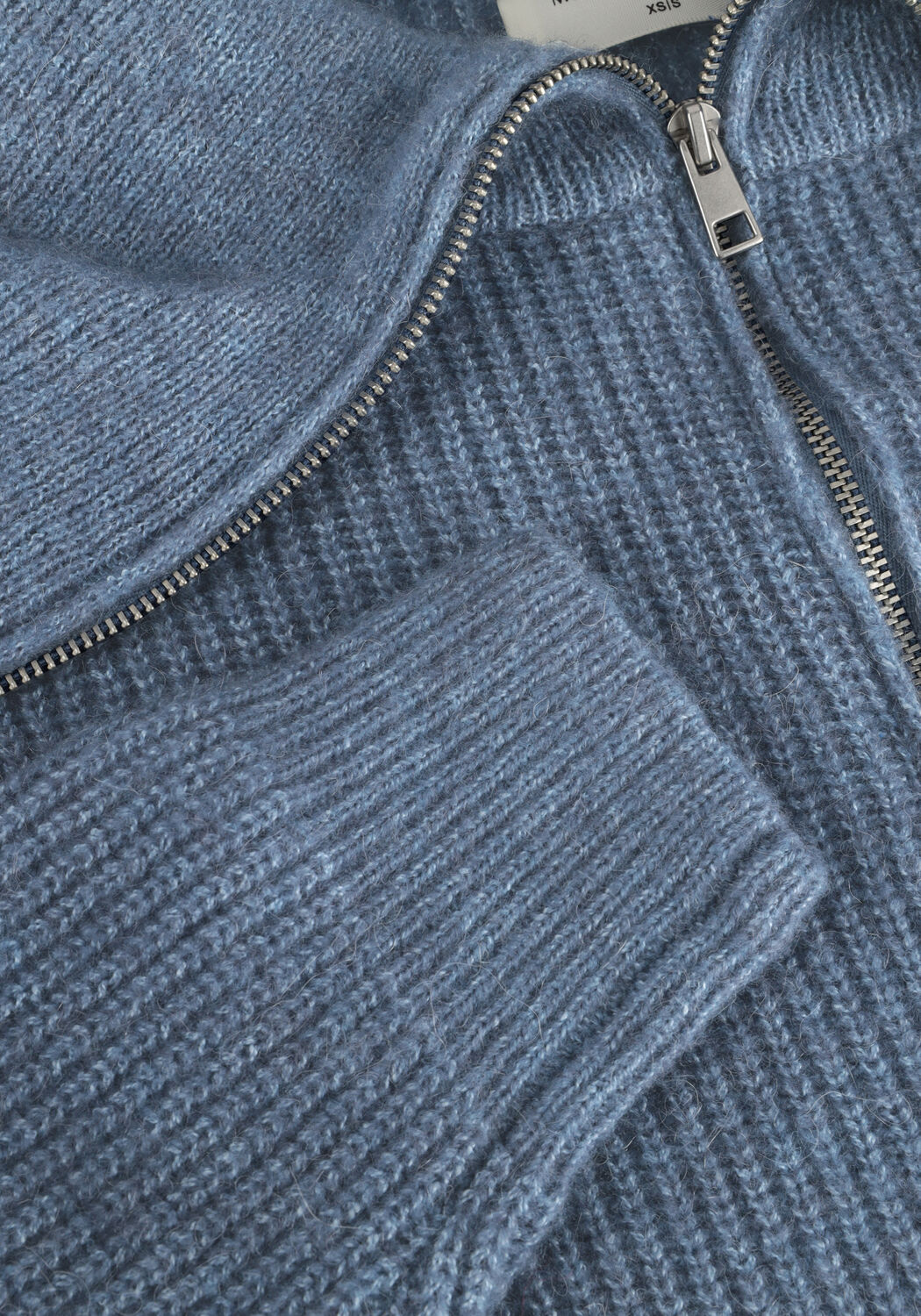 Lichtblauwe MSCH COPENHAGEN Trui MSCHGYTTA ZIP PULLOVER - large