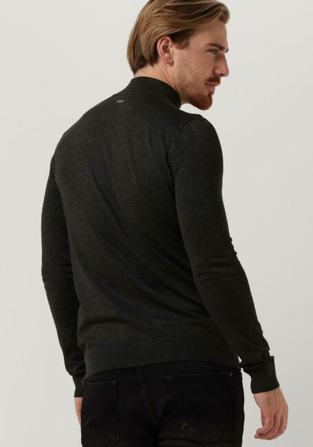 Donkergrijze PUREWHITE Coltrui ESSENTIAL KNIT MOCKNECK LS - large