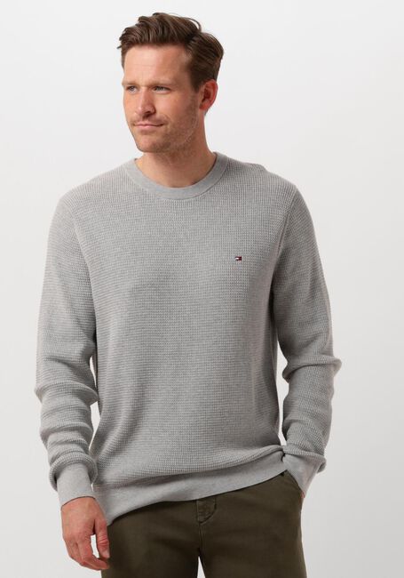 Grijze TOMMY HILFIGER Trui REFINED STRUCTURE CR - large
