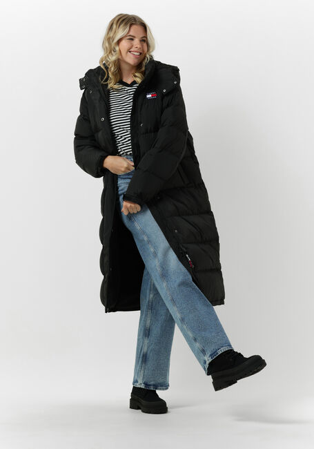 Zwarte TOMMY JEANS Gewatteerde jas OUTERWEAR - large