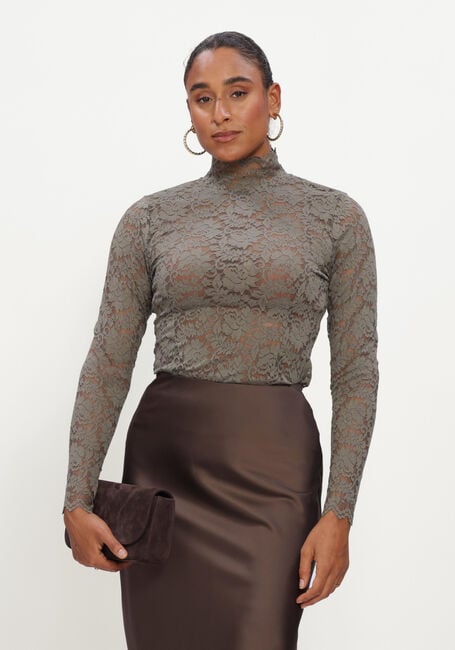 Groene NEO NOIR Top LIZA LACEFLOWER BLOUSE - large