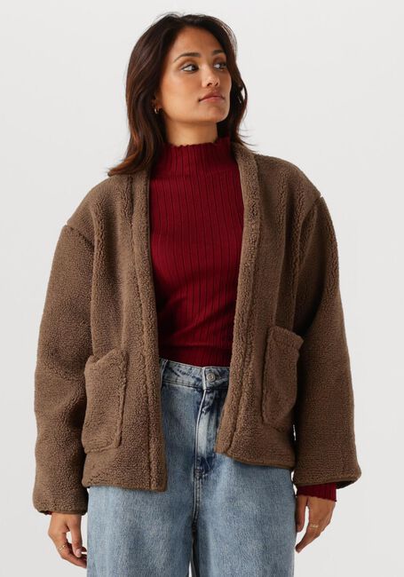 Bruine YDENCE Teddy jas JACKET SALLY - large