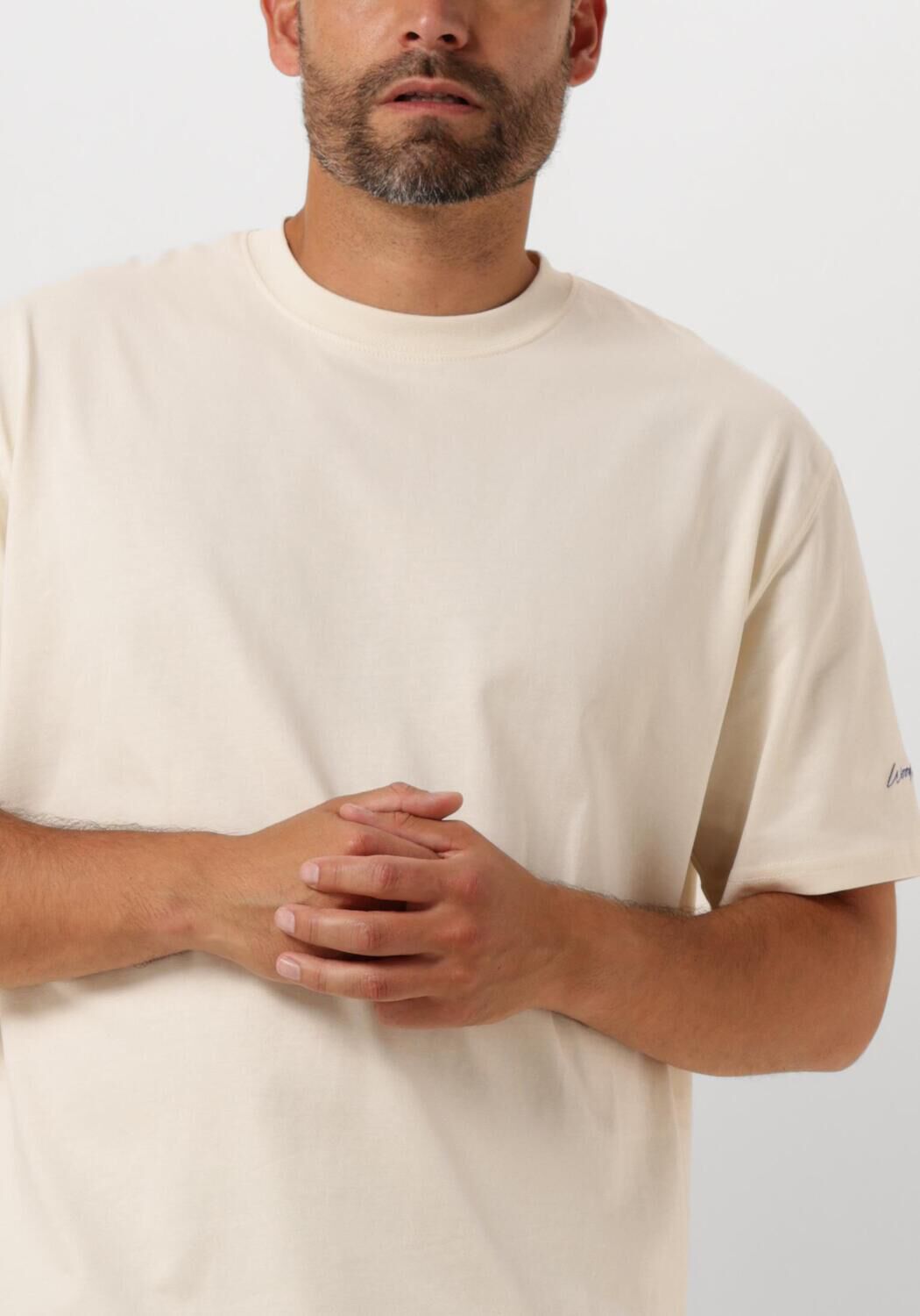 WOODBIRD Heren Polo's & T-shirts Wbbaine Noodle Tee Gebroken Wit