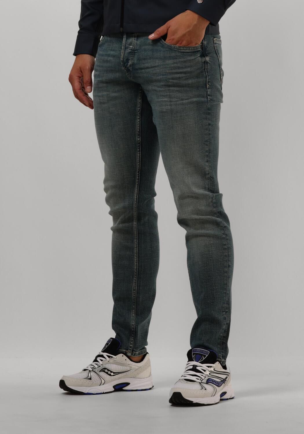 CAST IRON Heren Jeans Shiftback Tapered Green Blue Shade Blauw