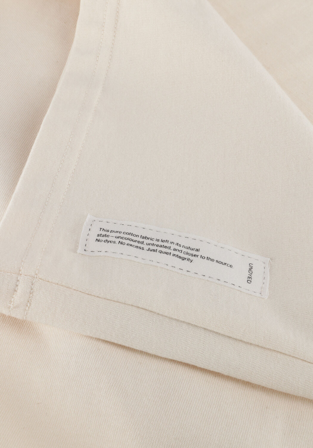 Ecru ANERKJENDT T-shirt AKVILLADS UNDYED SS TEE - large