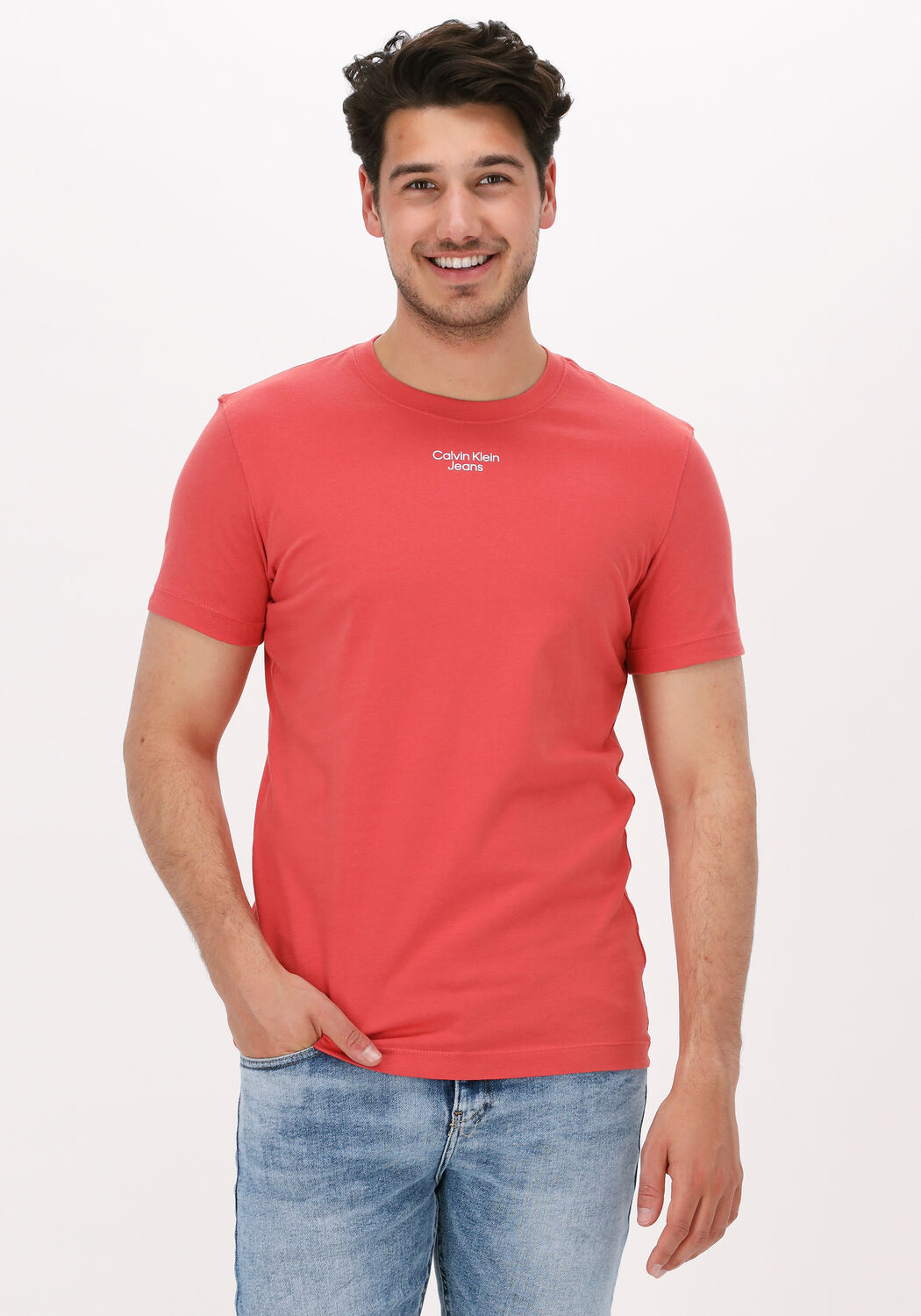 Oranje CALVIN KLEIN T-shirt STACKED 