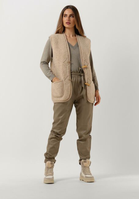 Beige MINUS Pantalon JAYDA PU PANT - large