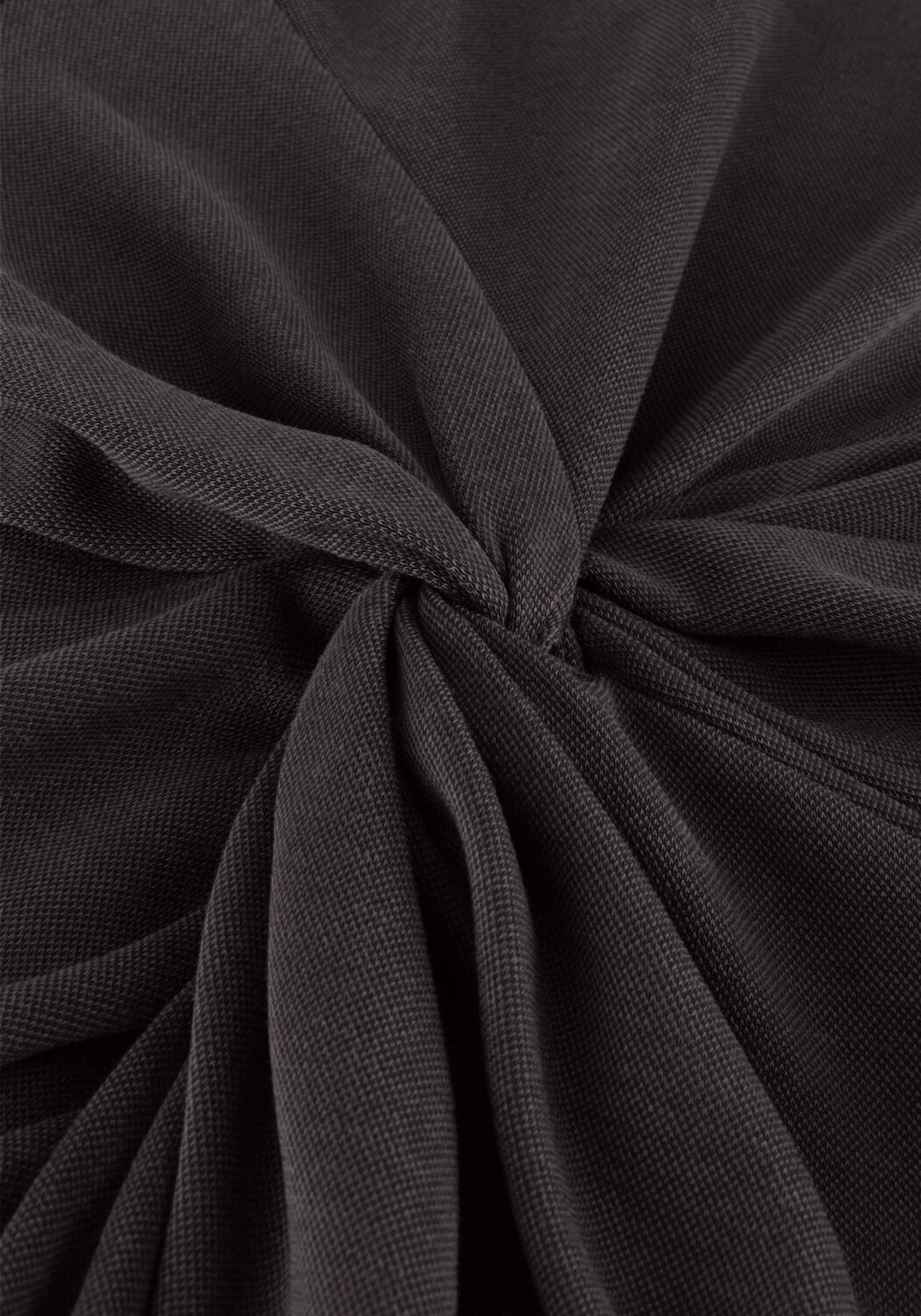 Donkergrijze SIMPLE Midi jurk KNIT-VIS-PIQUE-23-1 - large