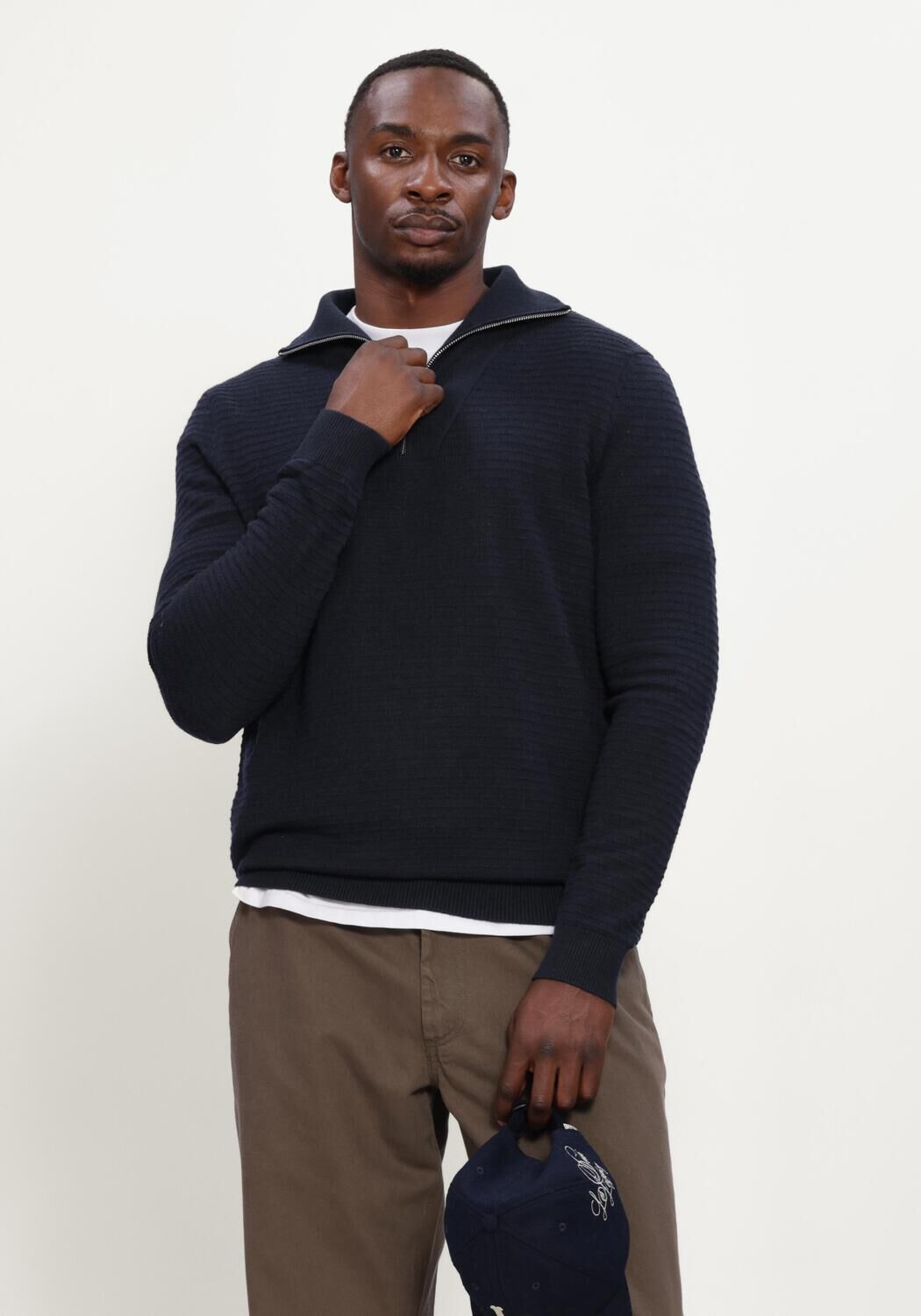 BLUE INDUSTRY Heren Truien & Vesten Knitwear Donkerblauw