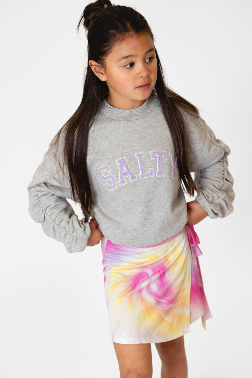 Salty Stitch Meisjes Truien & Vesten Salty Sweater Cropped Grijs