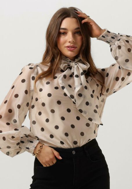 Beige CO'COUTURE Blouses DREWCC DOT TIE BLOUSE - large