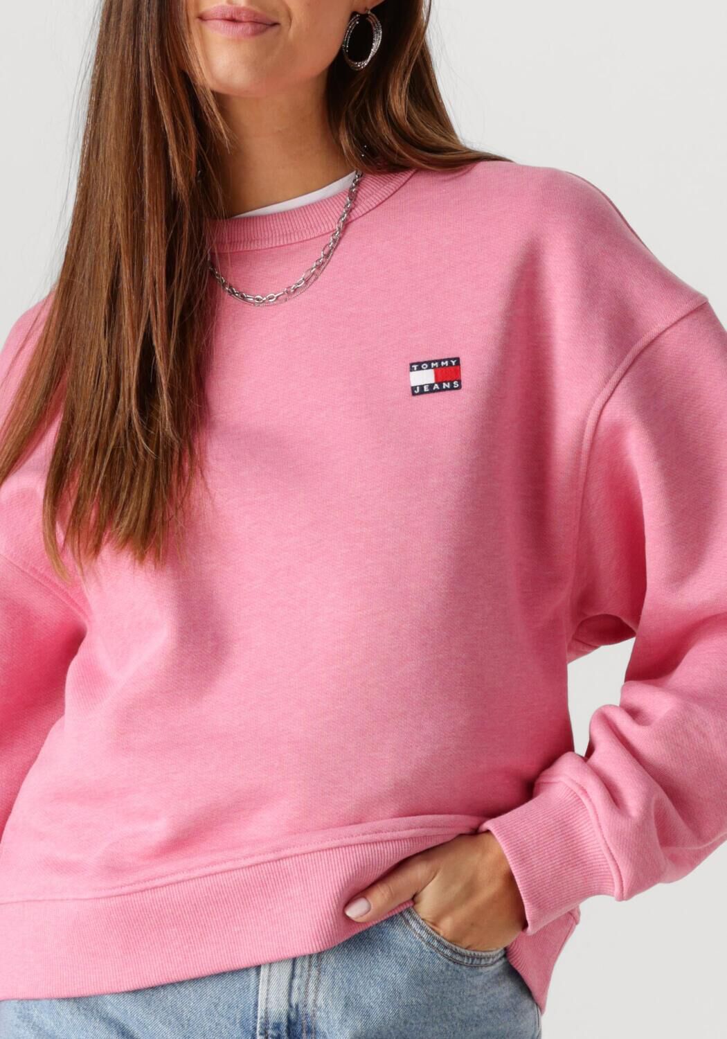TOMMY JEANS Dames Truien & Vesten Tjw Bxy Badge Crew Roze