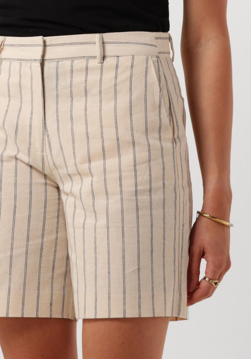 SELECTED FEMME Dames Broeken Slfhilda Mw Shorts Pin Stripe Zand
