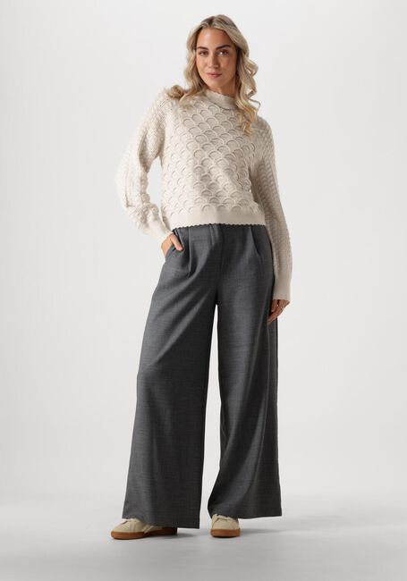 Gebroken wit OBJECT Trui OBJSIDA KNIT L/S RE PULLOVER - large