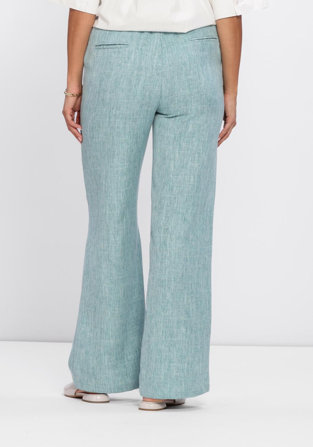 Groene YDENCE Wijde broek PANTS LEONA - large