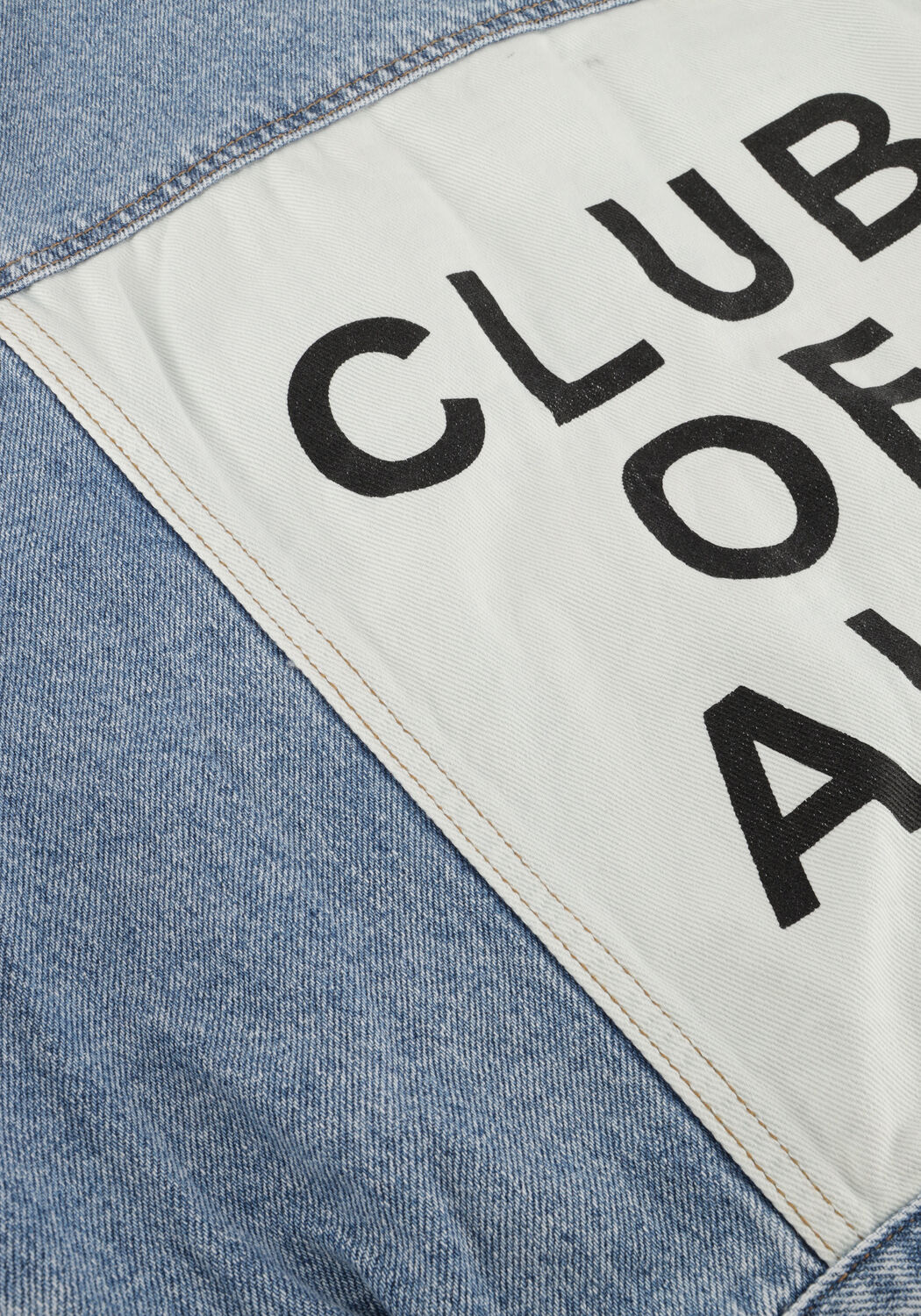 Lichtblauwe ALIX THE LABEL Spijkerjas LADIES WOVEN SOFT DENIM PATCH JACKET - large