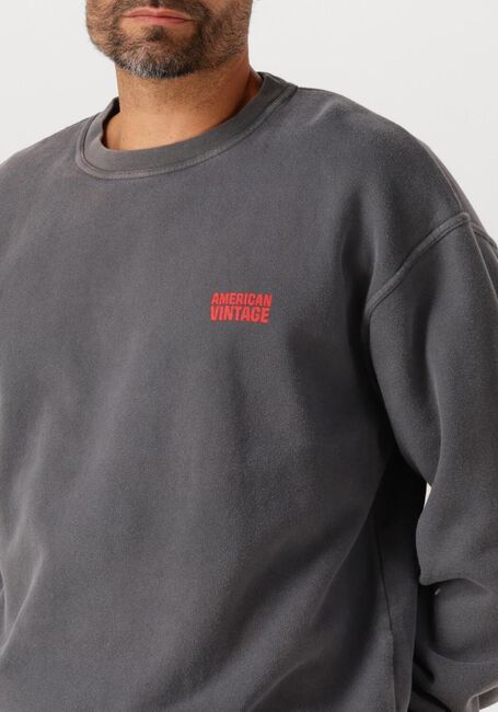 Donkergrijze AMERICAN VINTAGE Sweater PLIZZY - large