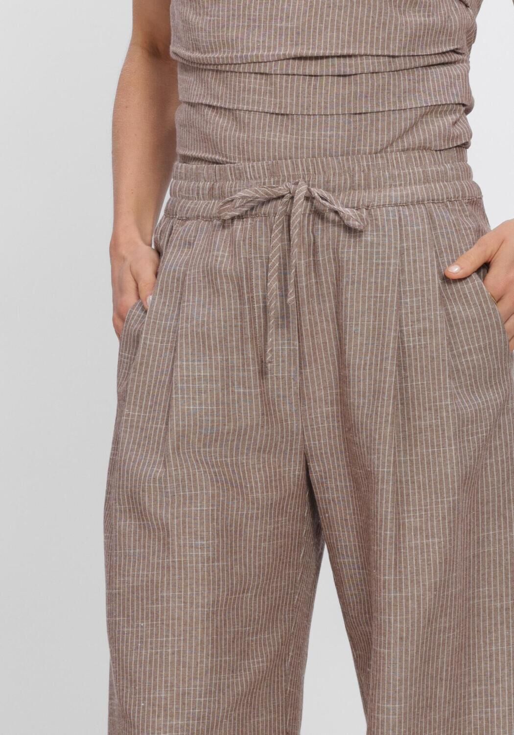 Zand CO'COUTURE Wijde broek JIHOCC STRIPE LL PANT - large