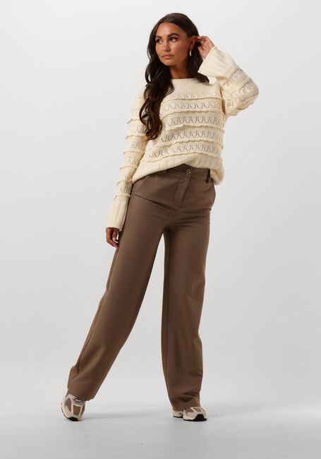 Beige Y.A.S. Trui YASTIMU LS KNIT PULLOVER - large