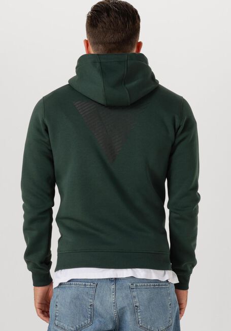 Donkergroene PURE PATH Trui REGULAR FIT HOODIE LS SWEATERS - large