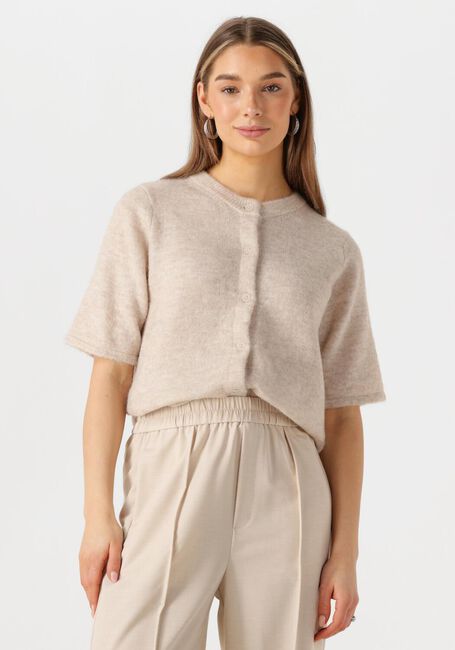 Beige SELECTED FEMME Vest SLFLULU 2/4 KNIT CARDIGAN - large