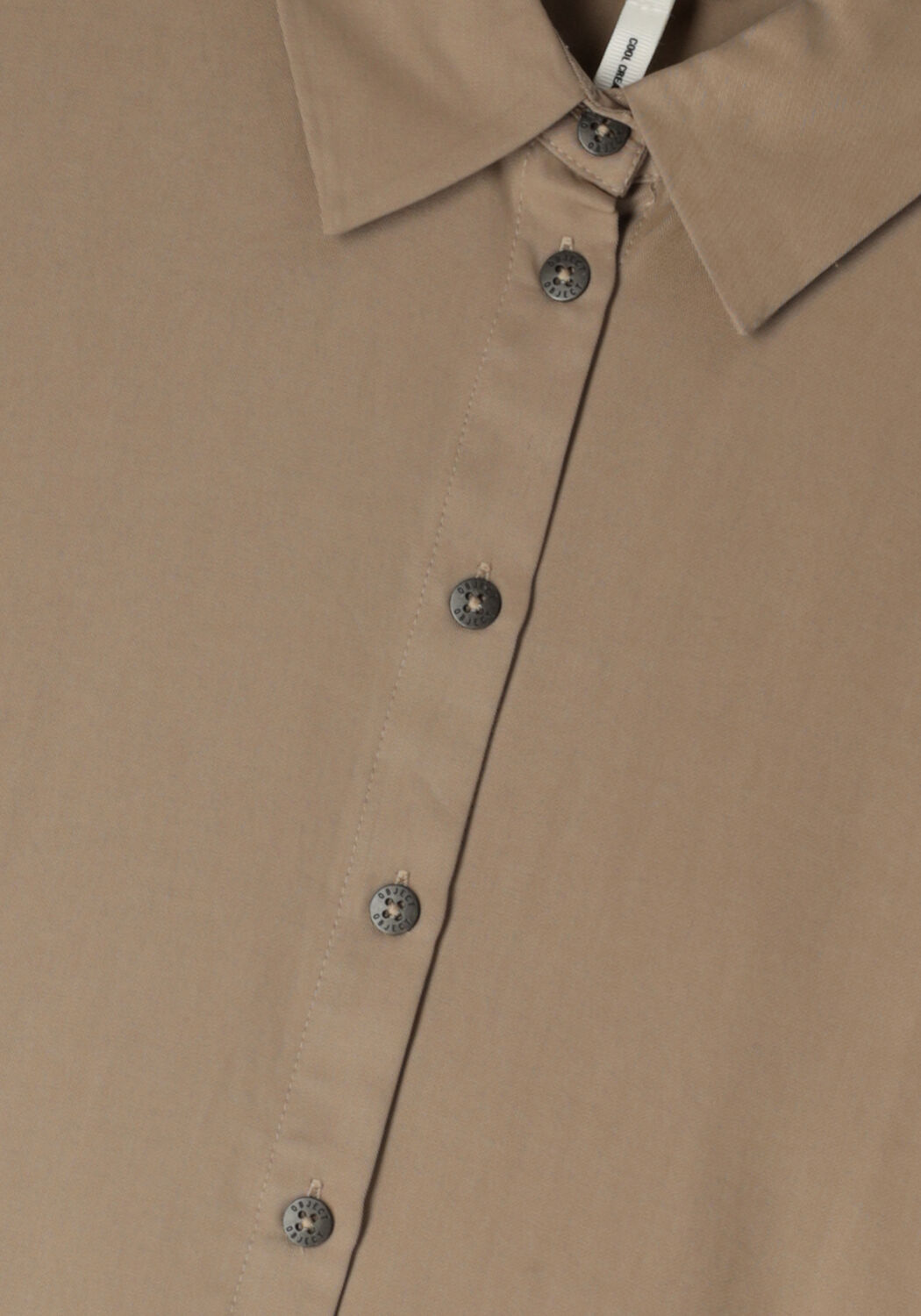 Bruine OBJECT Blouses OBJTILDA BOXY SHIRT - large
