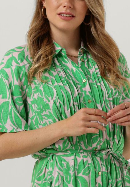 Groene Y.A.S. Midi jurk YASLEFIRA 2/4 LONG SHIRT DRESS S. - large