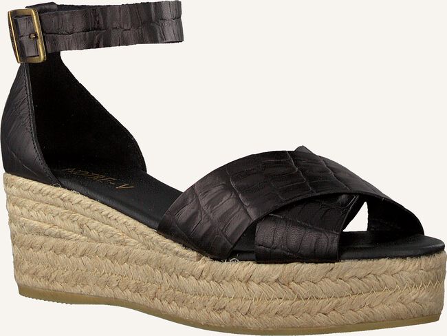 Zwarte NOTRE-V Platte sandalen OM20-01 Zwarte NOTRE-V Platte sandalen OM20-01 - large