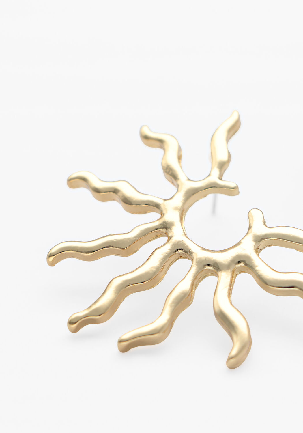 Goudkleurig NOTRE-V Oorbellen EARRING HALF SUNS - large