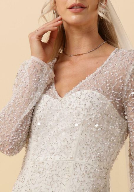 Witte Y.A.S. Bruidsmode YASVANESSA LS MAXI TRAIN DRESS - CELEB - large