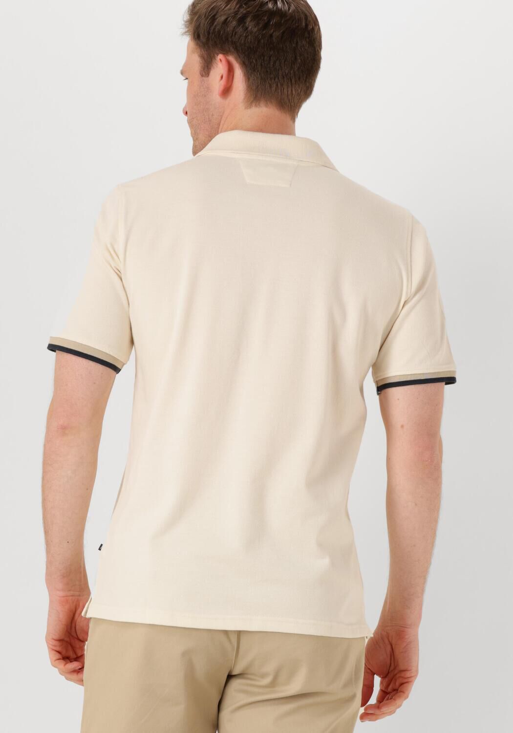 MATINIQUE Heren Polo's & T-shirts Mascout Polo Stripe Beige