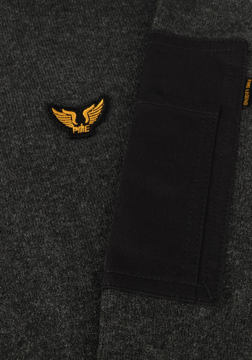 Grijze PME LEGEND Truien/vesten TURTLENECK COTTON KNIT - large