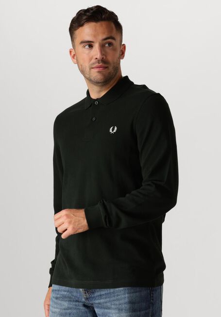 Olijf FRED PERRY Polo LONG SLEEVE PLAIN FRED PERRY SHIRT - large