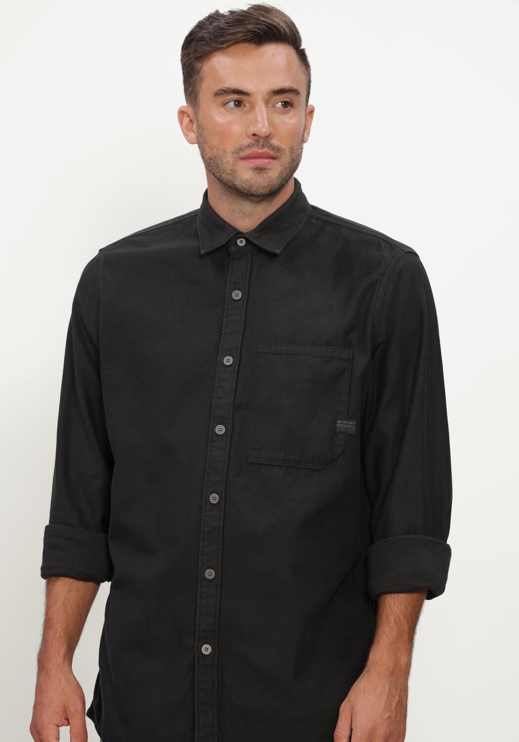 Zwarte G-STAR RAW Blouses REGULAR 1-PKT SHIRT L\S - large