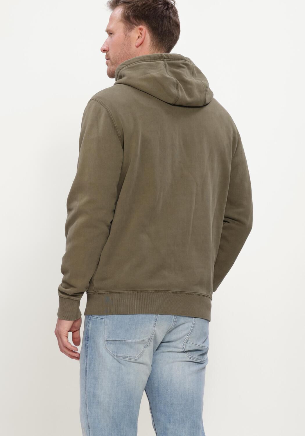 Khaki PME LEGEND Sweater HOODED DRY PEACHED FLEECE GD - large